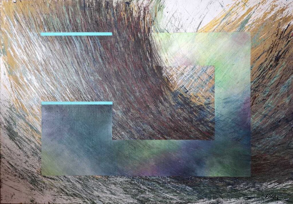 Későbbi rétegek, Later layers 70x100cm, 2025, Mixed technique on paper(8)