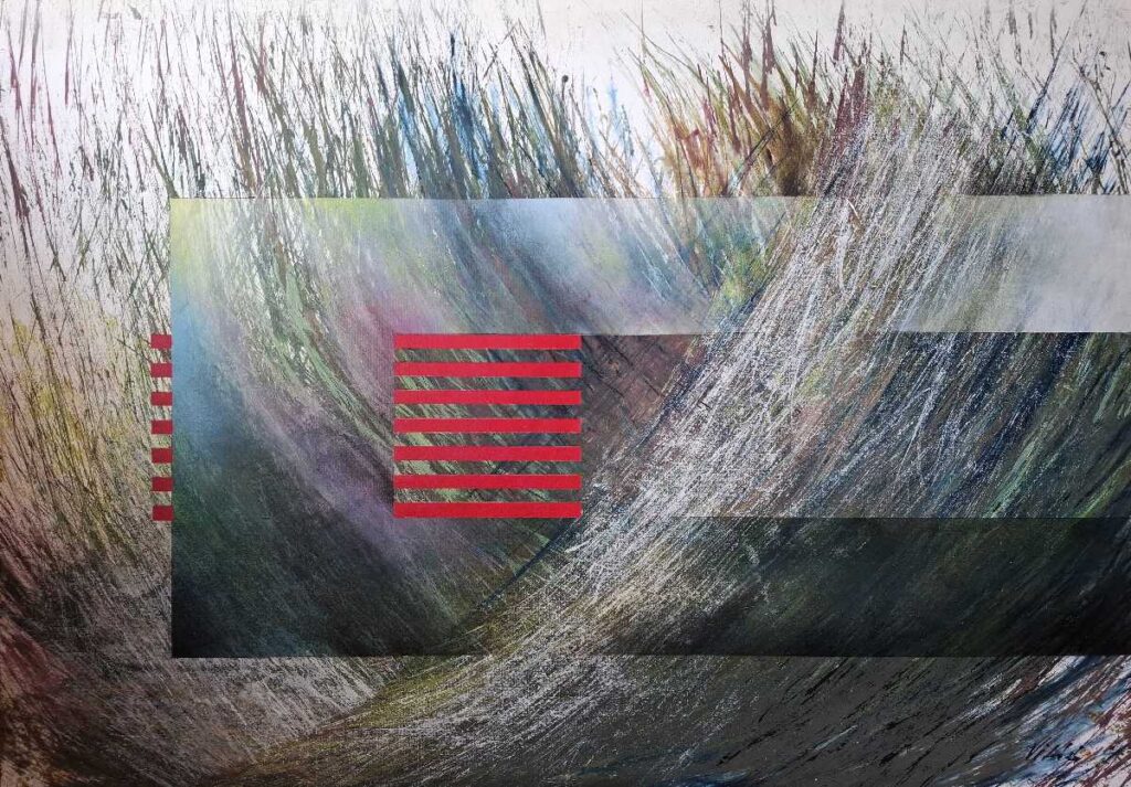 Későbbi rétegek, Later layers 70x100cm, 2025, Mixed technique on paper(9)